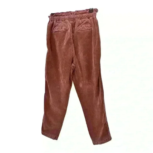 FREE PEOPLE Margate Corduroy Paperbag Trousers High Rise Gingerbread Size XS - Picture 2 of 5